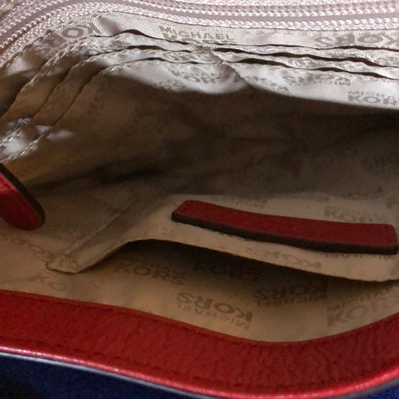 Red leather Michael Kors purse - Picture 5 of 8